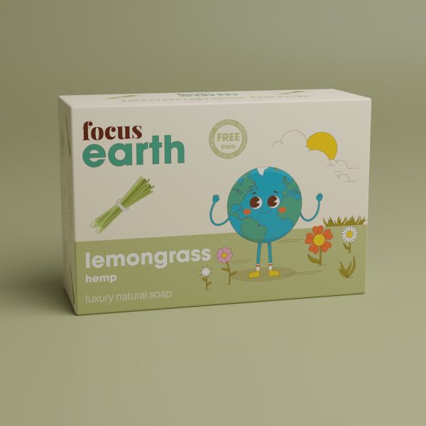 Lemongrass and Hemp - Luxury Natural Soap Bar Bath Soap focus Earth Eco vegan