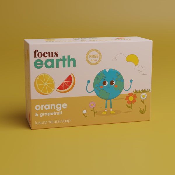 Orange and Grapefruit - Luxury Natural Soap Bar Bath Soap focus Earth Eco vegan
