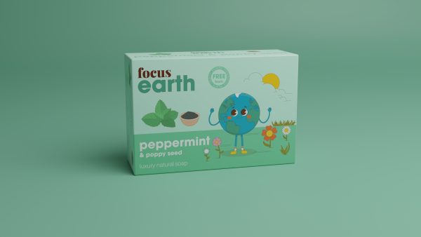 Peppermint and Poppy Seed - Luxury Natural Soap Bar Bath Soap focus Earth Eco vegan