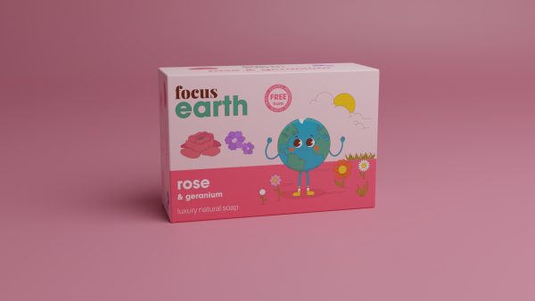 Rose and Geranium - Luxury Natural Soap Bar Bath Soap focus Earth Eco vegan