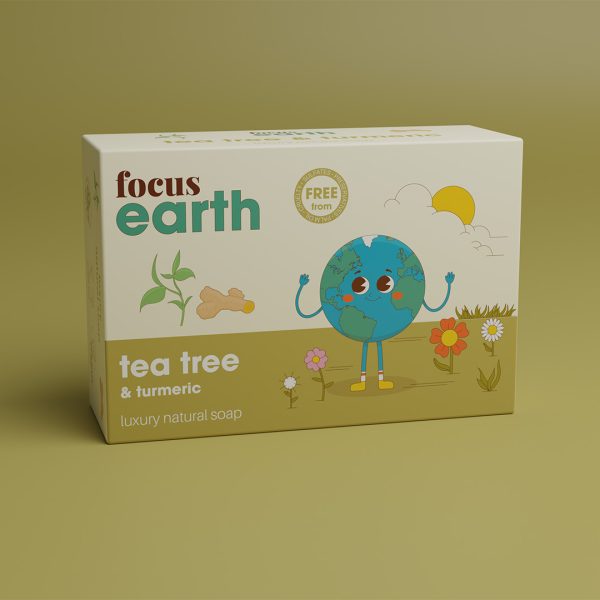Tea Tree and Turmeric - Luxury Natural Soap Bar Bath Soap focus Earth Eco vegan v003